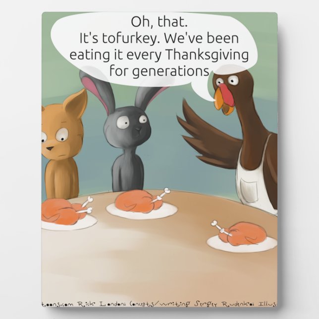 Plaque Photo Vegan Thanksgiving (Devant)