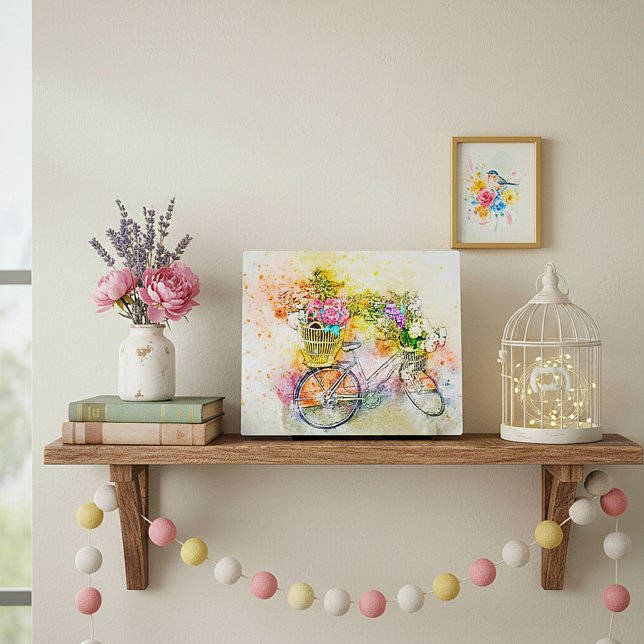 Plaque Photo Vélo et fleurs (Créateur téléchargé)