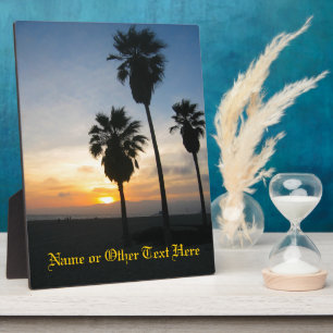 Plaque Photo Venice Beach California Sunset