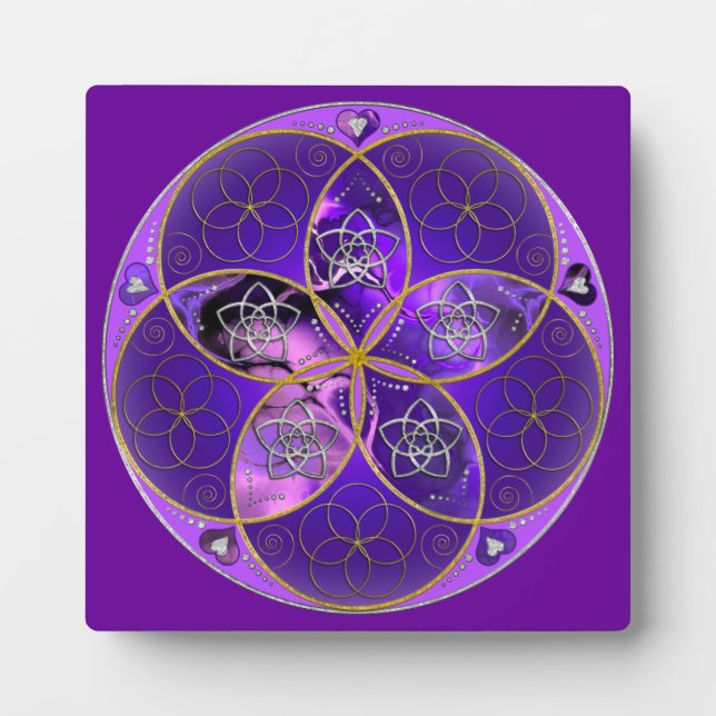Plaque Photo Vénus Fleur de l'amour finART rose violet (Devant)