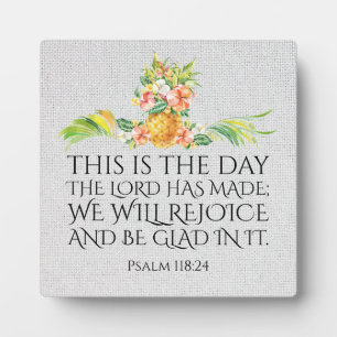 Plaque Photo Verset biblique inspirant
