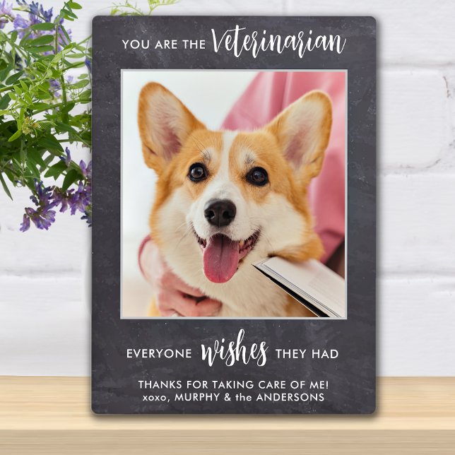 Plaque Photo Vétérinaire Merci Personnalisé Animaux de compagni (Créateur téléchargé)