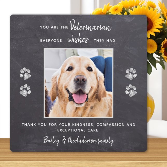 Plaque Photo Vétérinaire Merci vétérinaire Animaux de compagnie (Créateur téléchargé)