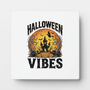 Plaque Photo Vibes d'Halloween Chemise Vintage Lune Hantée Desi