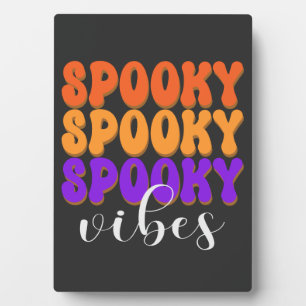 Plaque Photo Vibes Éffrayantes rétro Super Halloween