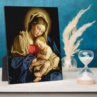 Plaque Photo Vierge et Enfant Jésus - Sassoferrato