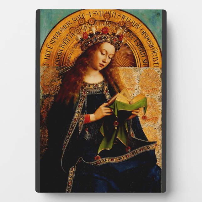 Plaque Photo Vierge Marie par Jan van Eyck (Devant)