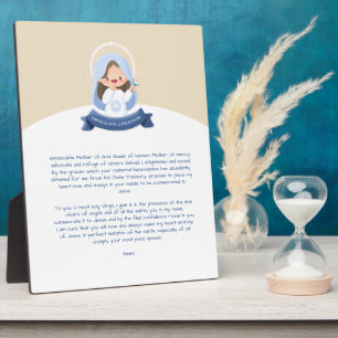 Plaque Photo Vierge Marie prière kawaii