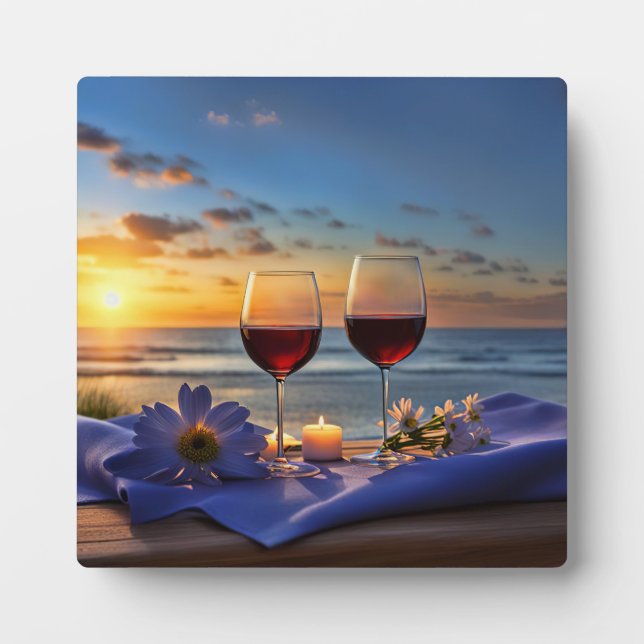 Plaque Photo Vin et Plage Art (Devant)