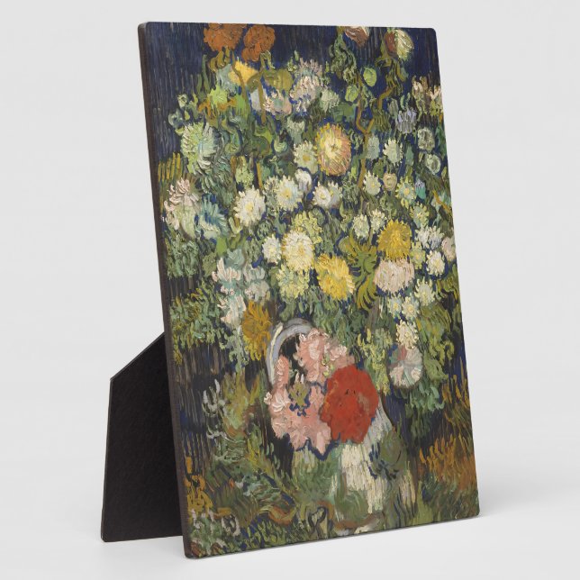 Plaque Photo Vincent van Gogh Bouquet de fleurs dans un vase (Côté)