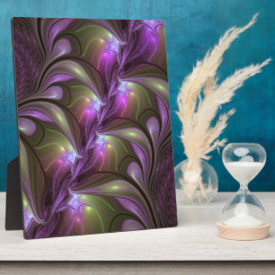 Plaque Photo Violet Abstrait violet violet kaki fractal