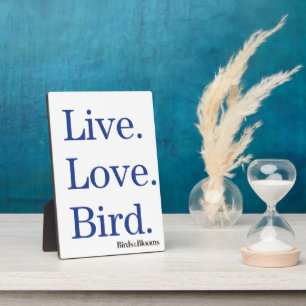 Plaque Photo Vis. Amour. Oiseau.