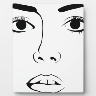 Plaque Photo Visage de femme