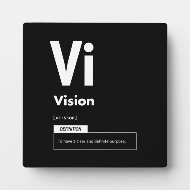 Plaque Photo Vision - Élément De Succès - Motivation (Devant)