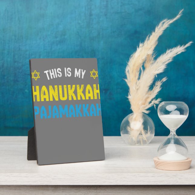 Plaque Photo Voici Mon Pajamakkah Hanoukka, Funny Happy Hanukk (Côté)