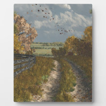 Voie de campagne à l'automne