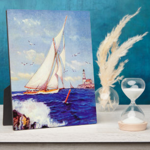 Plaque Photo Voile Par Le Phare par Albert B. Marks