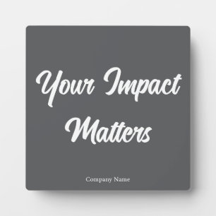 Plaque Photo Votre impact compte Application de reconnaissance