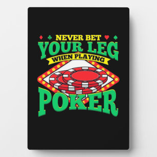 Plaque Photo Votre Jambe En Jouant Au Poker