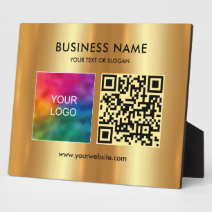 Plaque Photo Votre logo d'entreprise Code QR Modèle Scannable