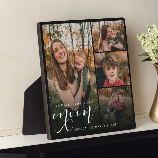 Plaque Photo Vous Êtes La Meilleure Maman Modern Photo Collage  (You Are The Best Mom Modern Photo Collage Keepsake Plaque)
