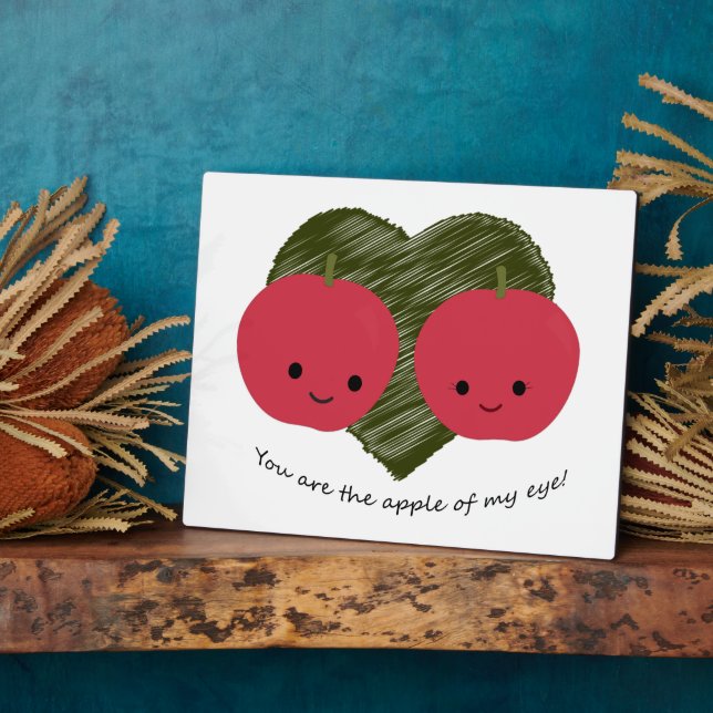 Plaque Photo Vous êtes la pomme de mon oeil (Côté)