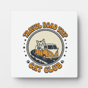 Plaque Photo Voyage T-Shirt Art Amoureux Chat Animaux de Compag