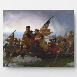 Plaque Photo Washington Traverser le Delaware par Emanuel Leutz
