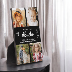 Plaque Photo We Love You Abuela Famille Modern Photo Collage