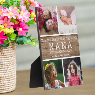 Plaque Photo We Love You Nana 4 Photo Collage Wood