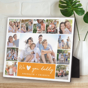 Plaque Photo We ♥ You Daddy Photo Collage