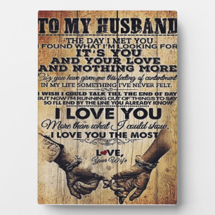 Plaque Photo Wife to my Husband Letter   Lovely Venin