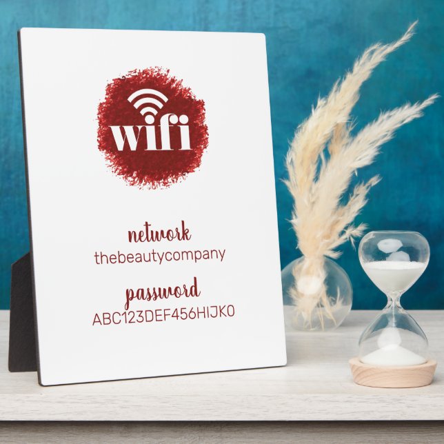 Plaque Photo Wifi Information *Moderne Hospitalité* Beauté (Côté)