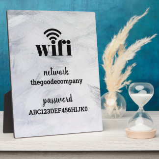 Plaque Photo Wifi Information *Moderne Hospitalité* Paint Plaqu