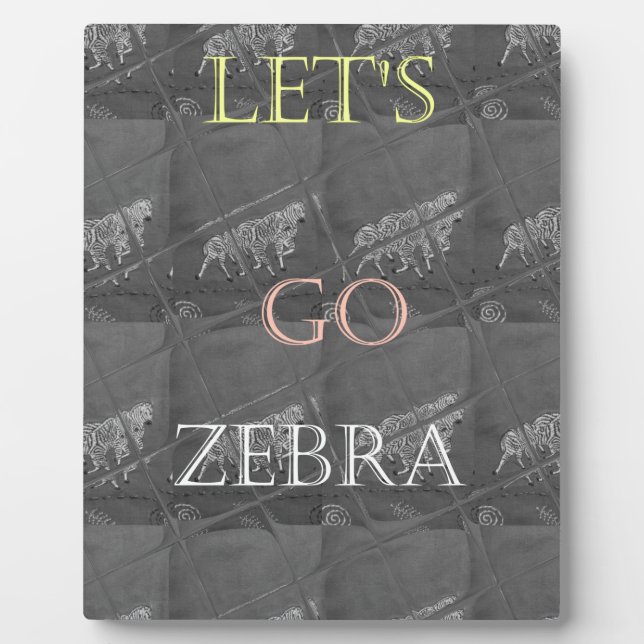 Plaque Photo Wild and Free Let's Go ! : Un voyage de Zebra (Devant)