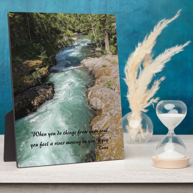 Plaque Photo Wild River Rumi Poetry Verse (Côté)