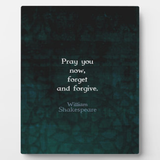 Plaque Photo William Shakespeare Oublie Et Pardonne Citation