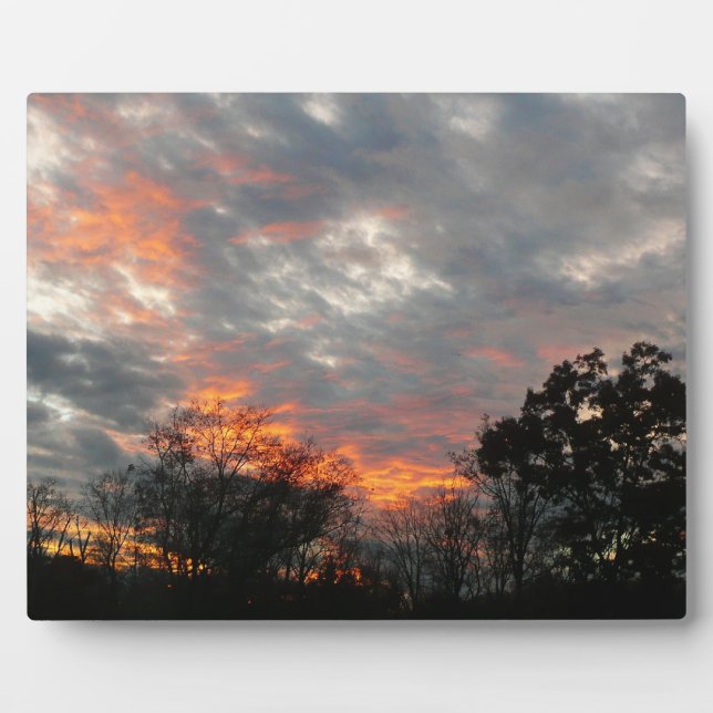 Plaque Photo Winter Sunset Nature Paysage Photographie (Devant)