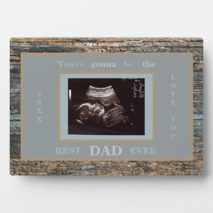Plaque Photo Wood Photo Ultrasound Gonna Be the Best Dad Ever