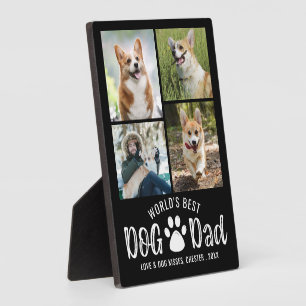 Plaque Photo WORLDS MEILLEUR CHIEN DAD 4 Photo Collage Votre co