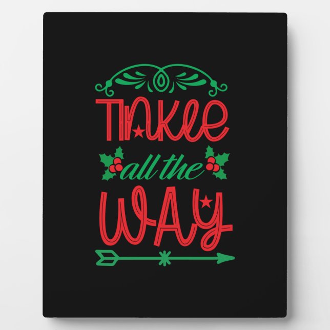 Plaque Photo Xmas Art Tinkle All The Way (Devant)