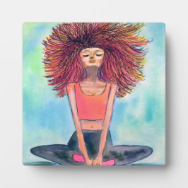 Plaque Photo Yoga Girl Serenity Art