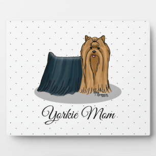 Plaque Photo Yorkie Mom (Yorkshire Terrier Mom) mignonne