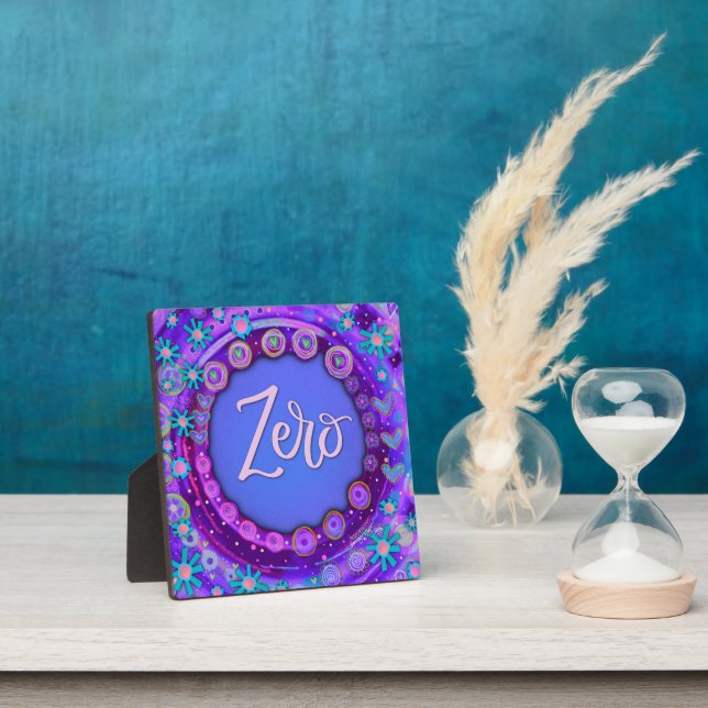 Plaque Photo Zéro Purple Floral Inspiration Whimsical (Insitu)
