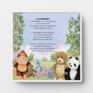 Plaque Poem Grandgirl - Conception de jouets