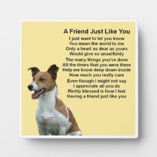Plaque poème ami - Jack Russell Design