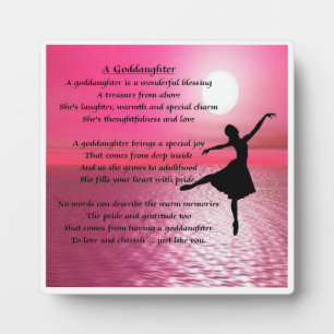 Plaque poème Godgirl - Design Ballerina