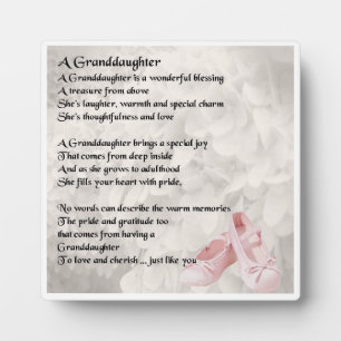 Plaque Poème Grandgirl - Ballet Chaussures Design