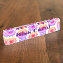 Plaque rouge bureau rose