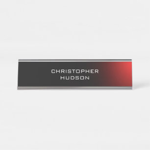 Plaque rouge noire moderne